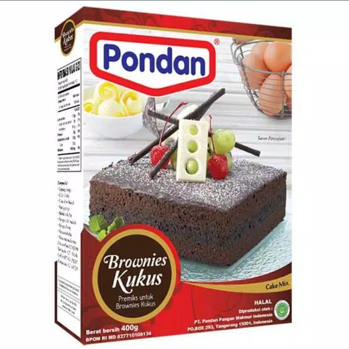 PONDAN bubuk instan BROWNIES KUKUS 400gr