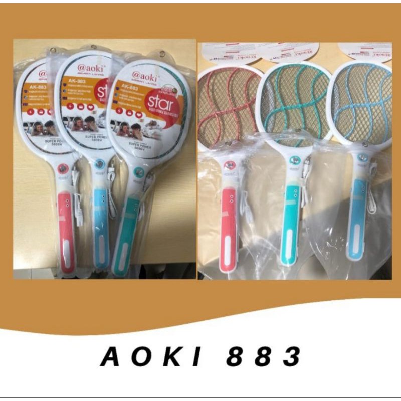 Raket Nyamuk Pembasmi Nyamuk  Aoki Ak 883 New Murah