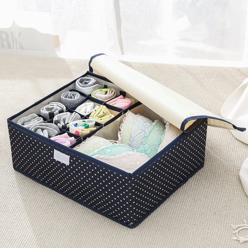 [TOYOU SHOP T12] STORAGE BOX 2 IN 1 | TEMPAT PENYIMPANAN PAKAIAN DALAM | 12 GRID STORAGE BOX