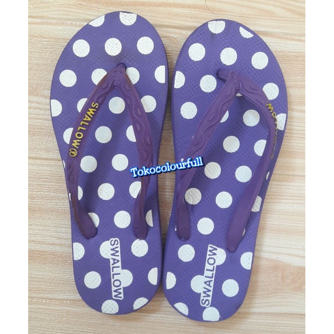 sandal Swallow Polkadot/Sandal Japit Wanita/Sendal Jepit Cewek Swalow Polcadot/nice polkadot