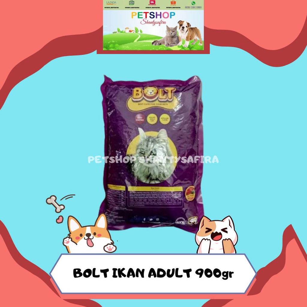 MAKANAN KUCING BOLT IKAN / BOLT DONAT / BOLT SALMON DRY FOOD CAT BEST SELLER