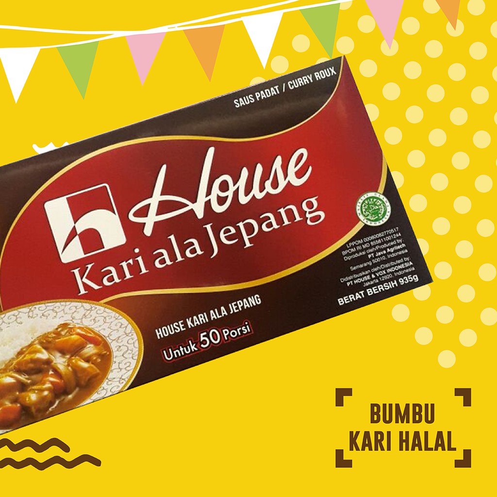 1 kg house curry, murah 935 gr HOUSE KARI curry jepang HALAL MUI lokal