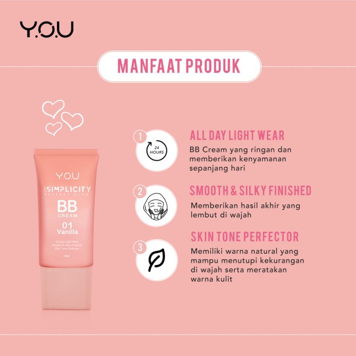 The Simplicity Perfect Glow BB Cream by YOU Makeups - Vanilla TARABABYSTORE