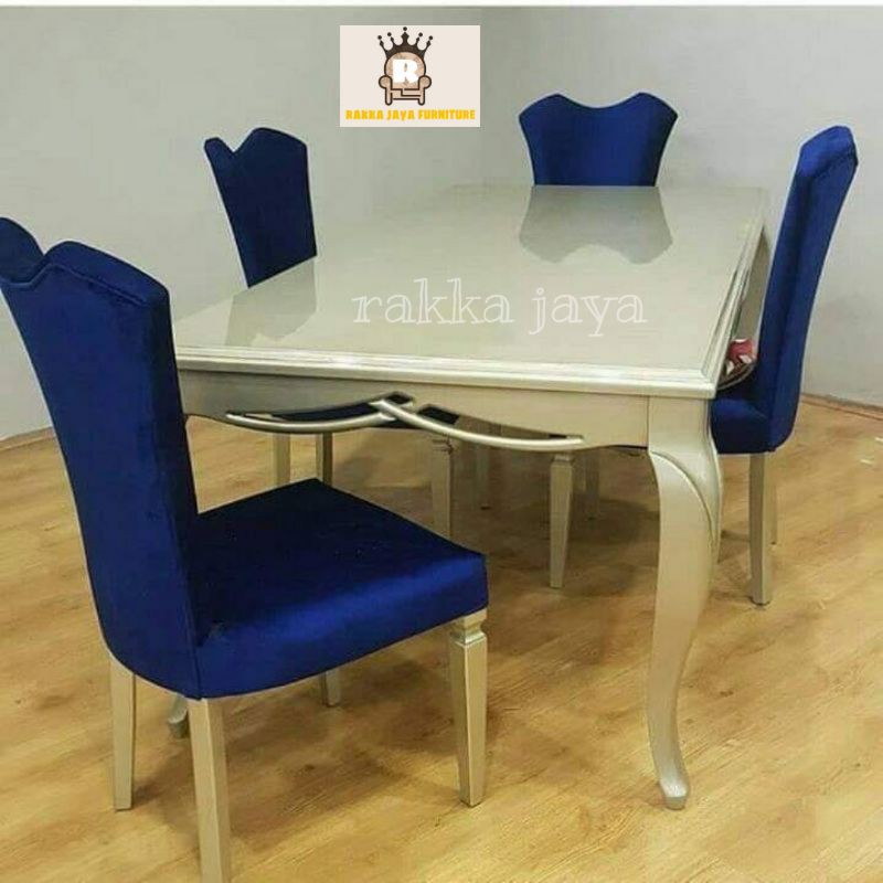 MEJA MAKAN MINIMALIS DUCO GLOSY/SET SOFA MAKAN MINIMALIS