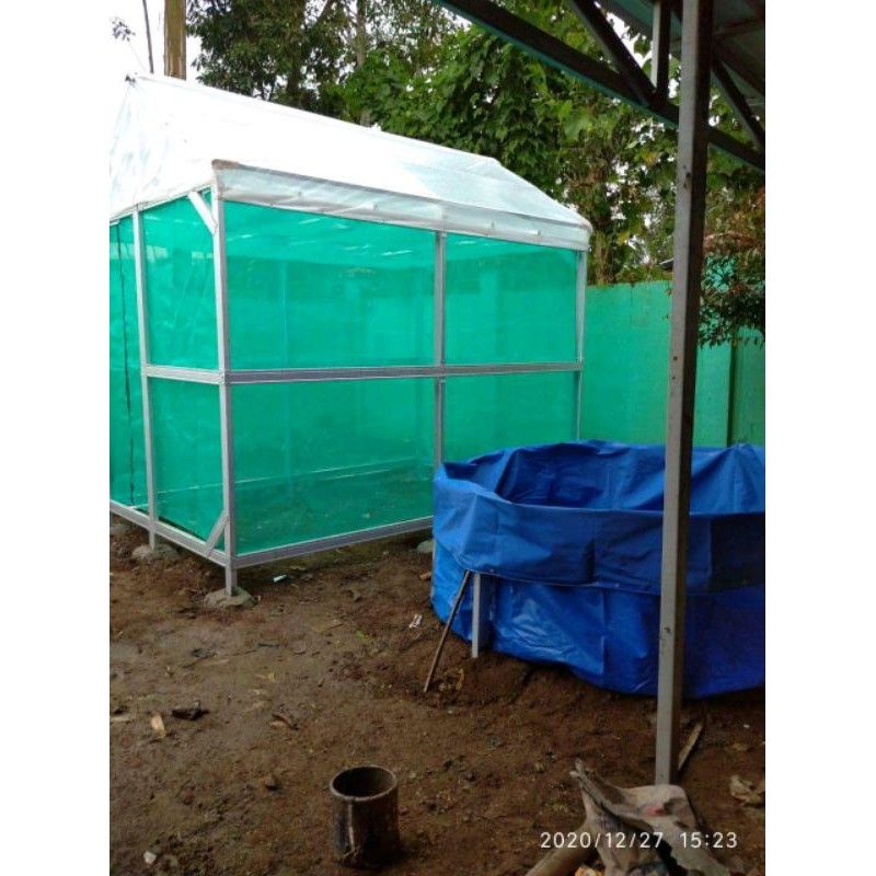 Kandang Lalat BSF Portable Waring Hijau Tahan Lama ukuran 2x2x2 m full