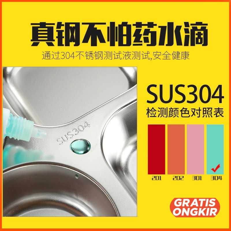 kotak makan 4 Grid 1000ml dengan sendok sumpit LB0919