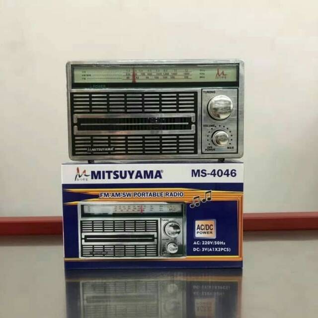 Radio Portable Mitsuyama AC / DC 4046 Am-Fm Retro, jadul, Rodja