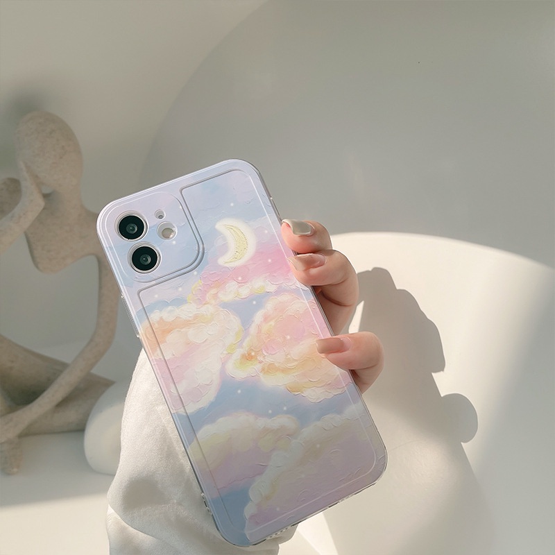 Soft Case Silikon Motif Lukisan Matahari Terbenam Untuk Oppo A16 A15 A54 A3S A5S F9 A52 A72 A92 A53 A31 A9 A5 2020 Reno 6 Reno 5 Reno 2f Realme 8 5g