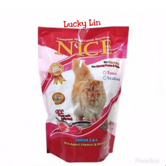 NICE REPACK 1KG seafood and tuna / nice cat food 1KG makanan kucing kering / catfood kering