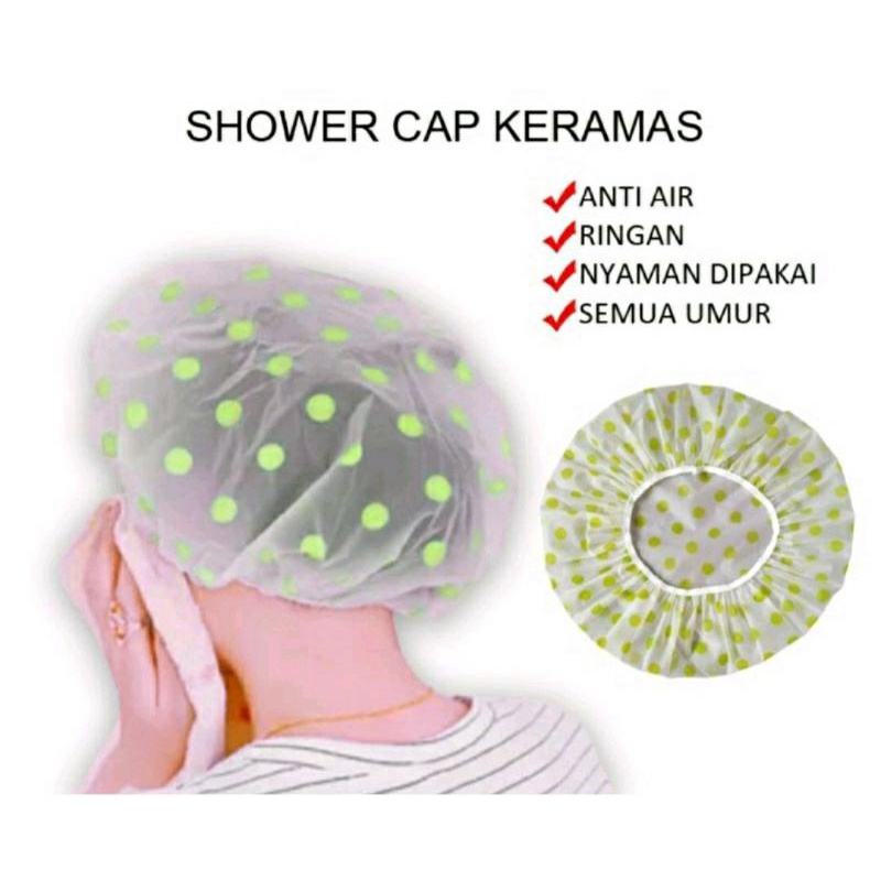 COD Shower Cup Tutup Penutup Kepala Keramas Mandi Hair Rambut Anti Air Waterproof Kutu