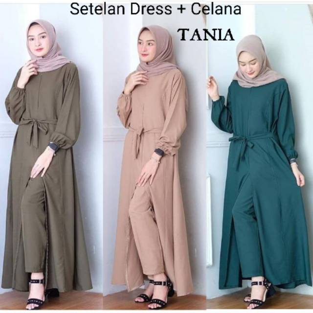 Setelan dress celana  setelan tania setelan baru 