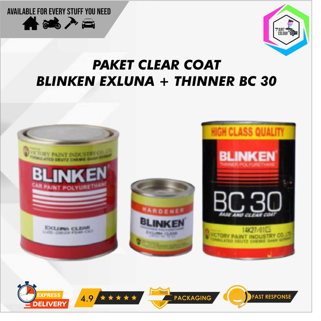 Paket Clear Coat Blinken Exluna + Thinner BC 30