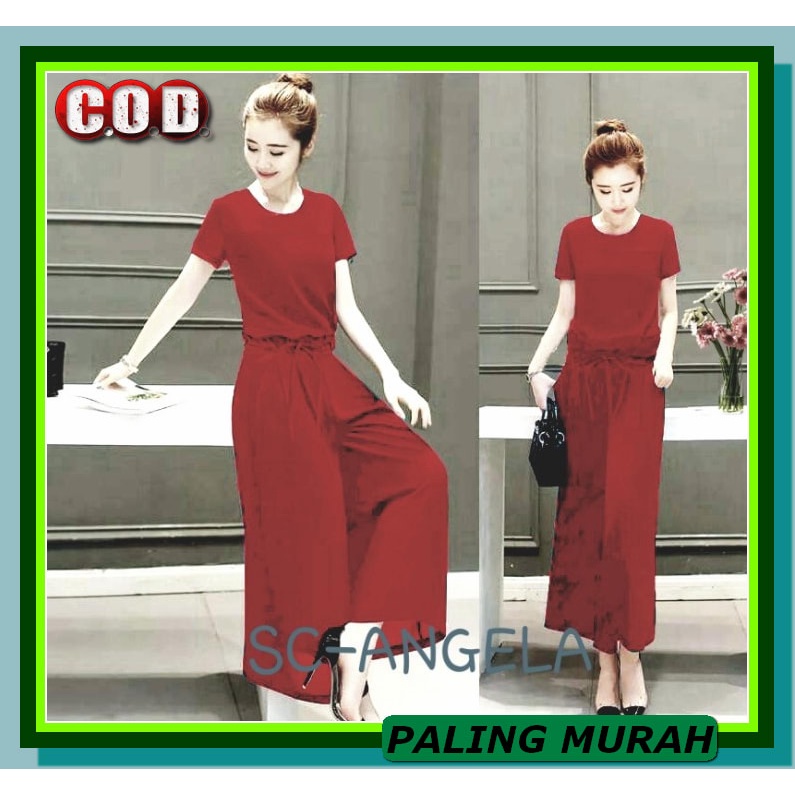 Jamsuit Wanita Pendek/ Jamsuitbusui /Jamsuit Bali / Jamsuit Panta MO717 [Jumsuit Angela Maroon Sc]