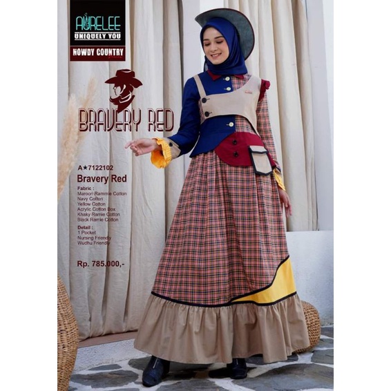(CICILAN) GAMIS AURELEE BRAVERY RED