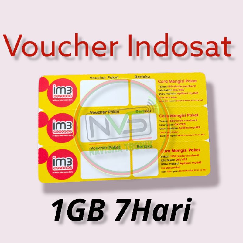 Voucher Indosat Yellow 1Gb 7Hari