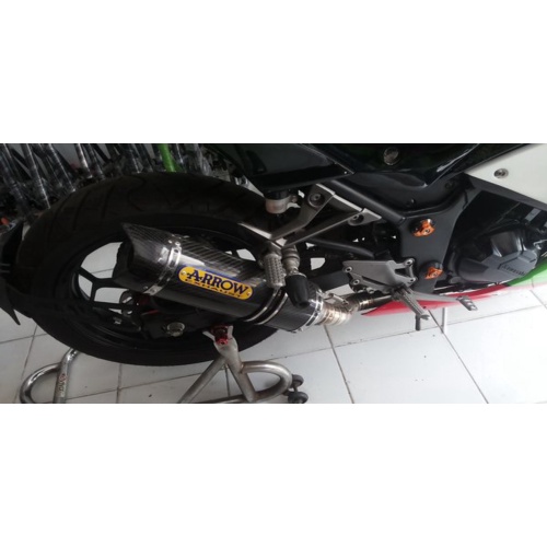 Promo knalpot arrow buat ninja 250 fi carbon full sistem Murah