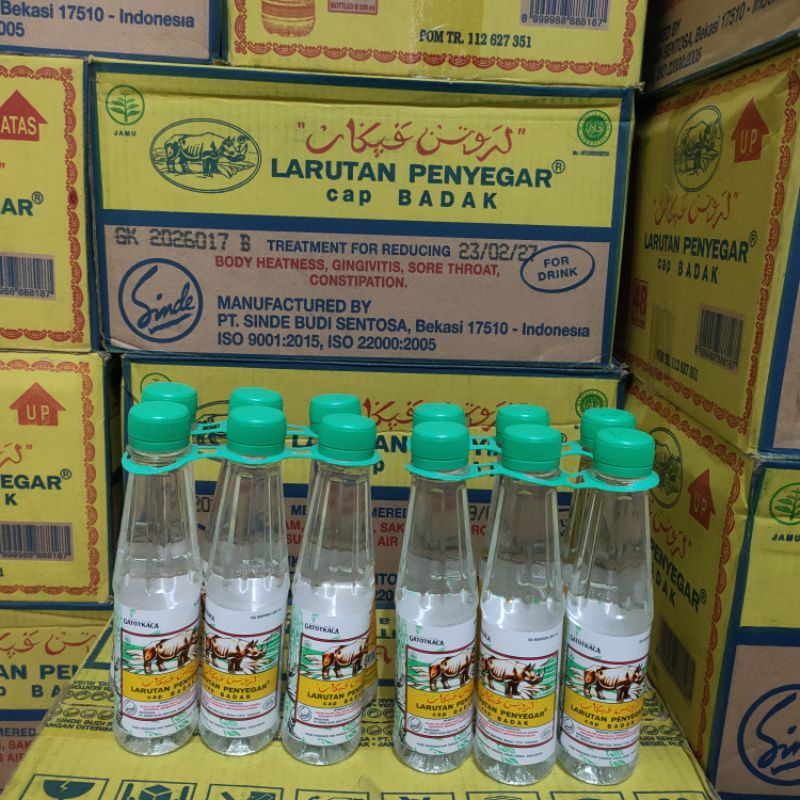 

larutan botol kecil cap badak 200ml sedus isi 48 botol