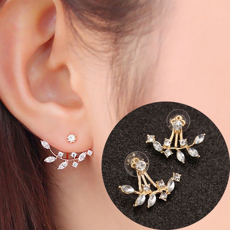 Elegan little daisy bunga mutiara anting-anting Bells of Ireland stud anting-anting untuk wanita ant