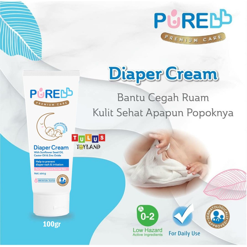 PURE bb DIAPER CREAM baby PureBB krim ruam popok bayi kulit kemerahan