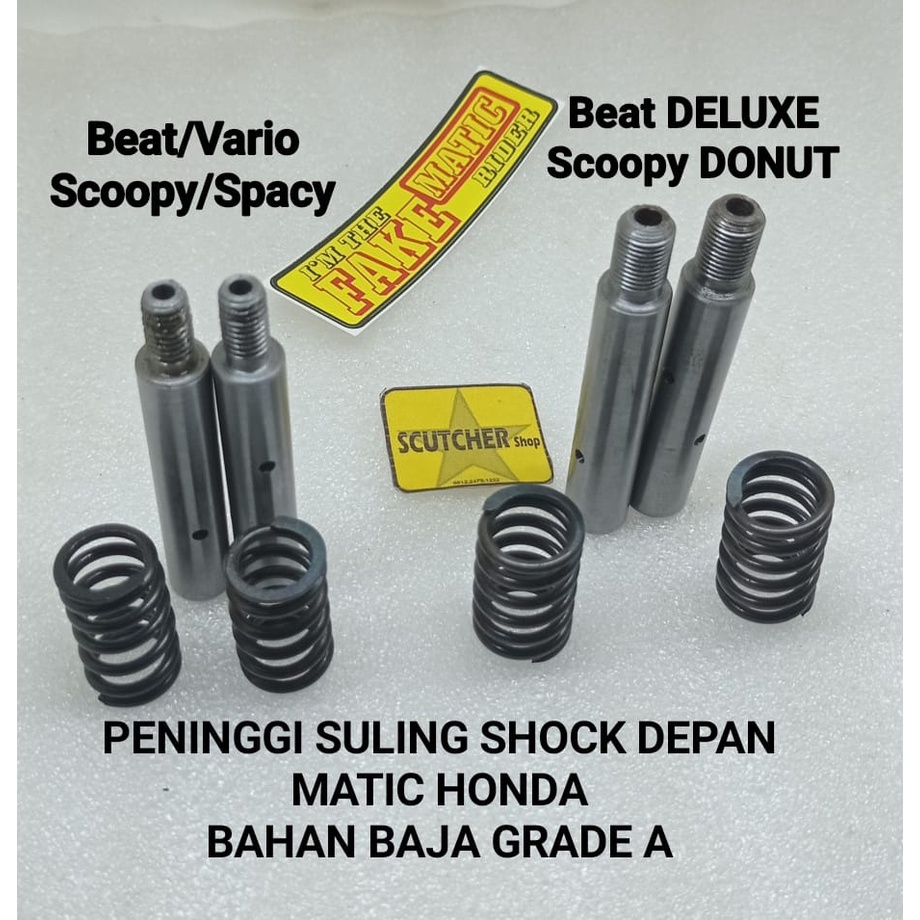 Peninggi suling Shock Depan Bahan Baja Grade A Honda Matic Beat-Beat Street-Vario-Scoopy-Spacy