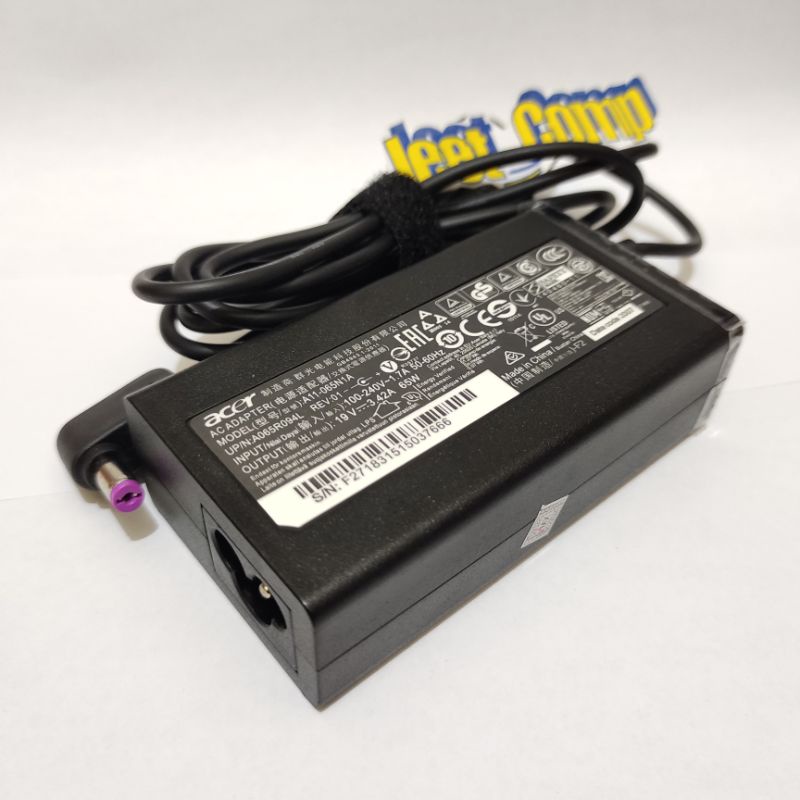 Adaptor Charger Casan Laptop ACER ASPIRE 19V 3.42A E1-421 E1-431 E1-451 E1-471 4739 4741 Original