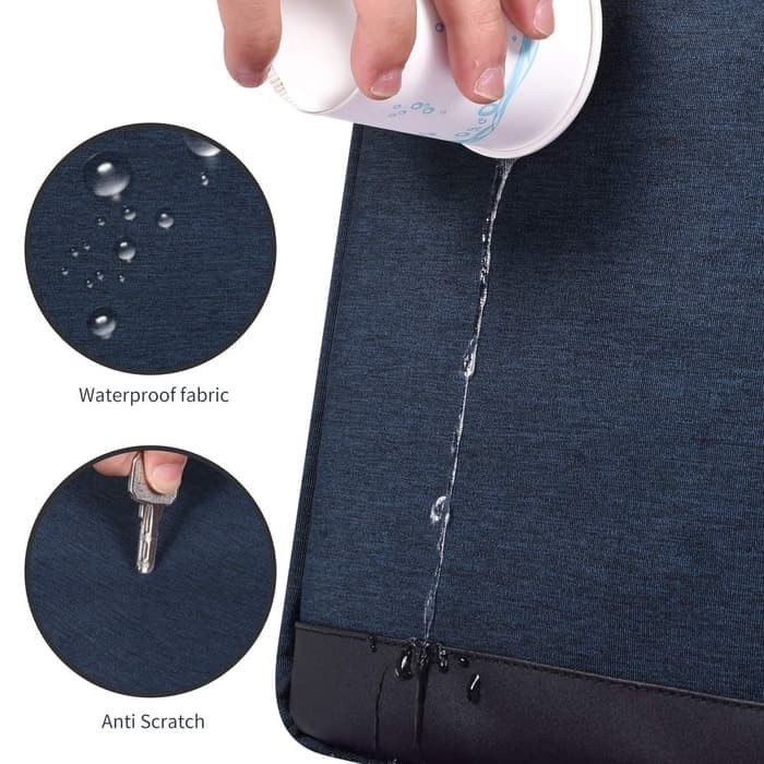 Tas Laptop Selempang Waterproof Huiphone 14 inch - Navy blue