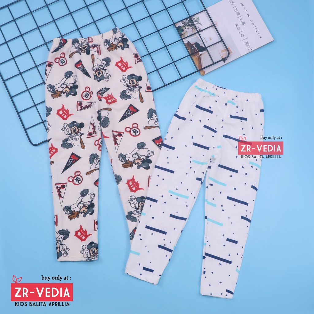 Legging White uk Bayi-15 tahun / Leging Panjang Anak Perempuan Bahan Kaos Baby Terry Celana Putih Lejing Laging ZR Vedia