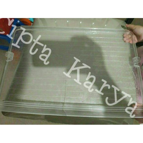 Bagus Dipakai.. Rak kulkas lemari es panasonic 2 pintu custom