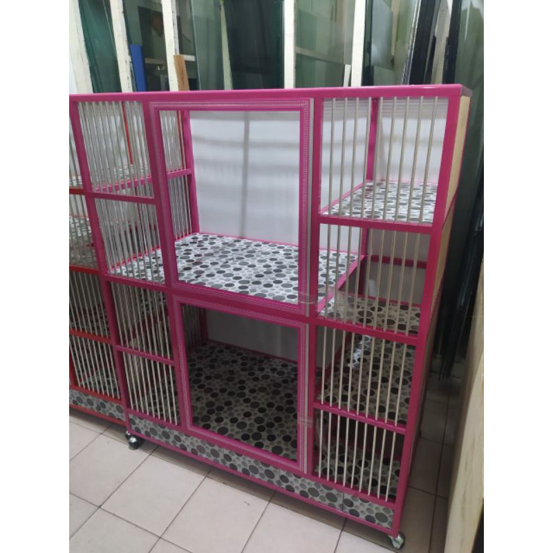 Kandang Kucing Alumunium 2tingkat