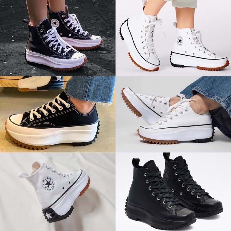 Converse Run Star Hi ox Sepatu wanita wedges premium quality COD