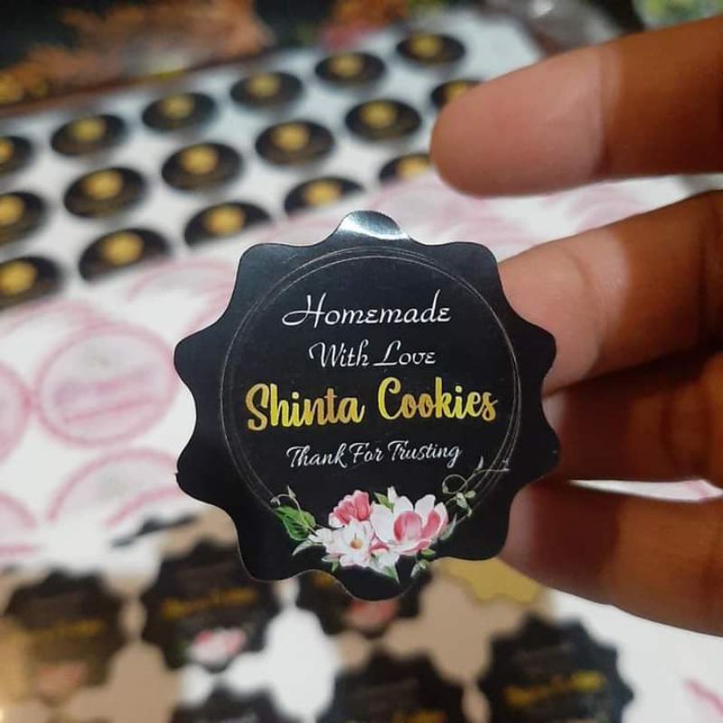

Stiker Custom per paket free design sudah cutting siap pakai