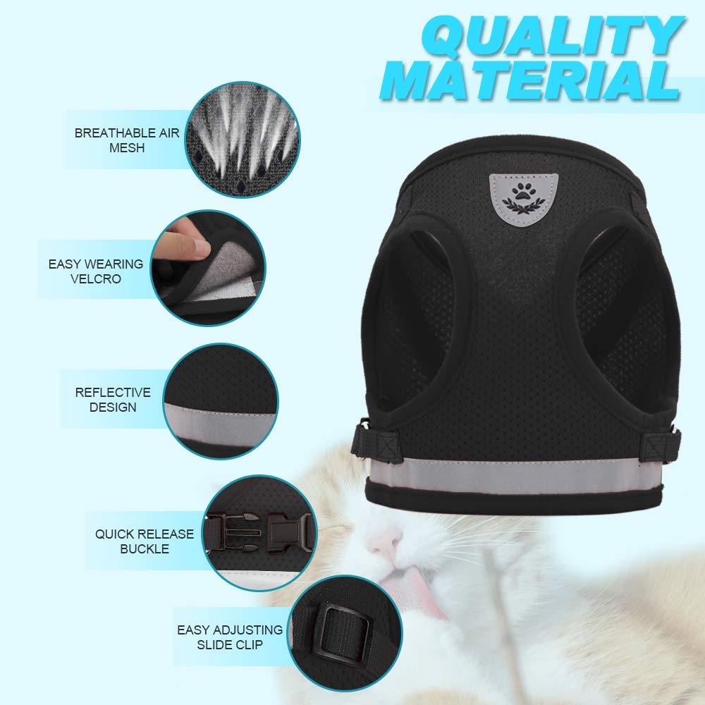 Rompi Harness Breathable Adjustable Anti Kabur Untuk Anjing / Kucing