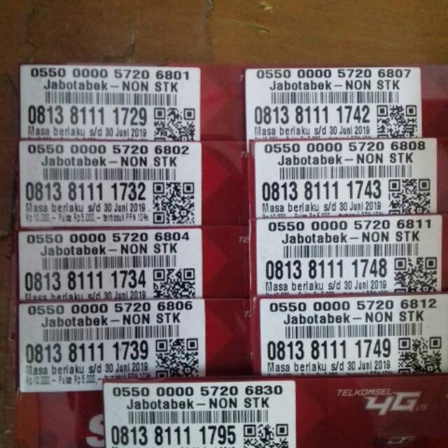 Nomer cantik simpati seti quarted 1111