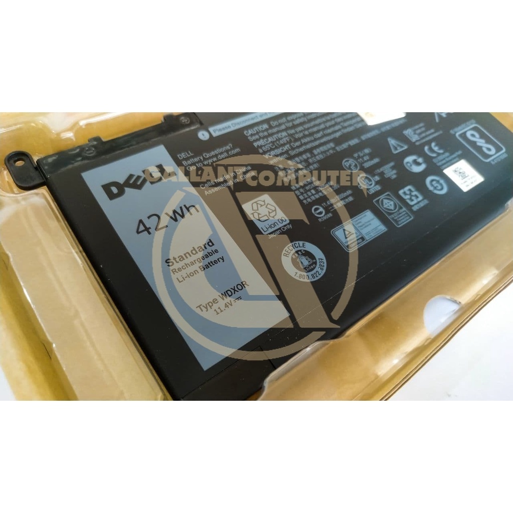 Baterai Battery Dell Inspiron 13 5378 5368 15 5568 7000 WDX0R ORIGINAL