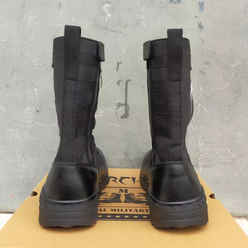 Sepatu PDL Ninja Kulit Asli MARCHAZ Sepatu PDL Tni Polri Security Satpam Sepatu Boots Kulit Asli