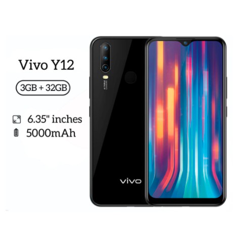 VIVO Y12 RAM 3GB/32GB WARNA THUNDER BLACK