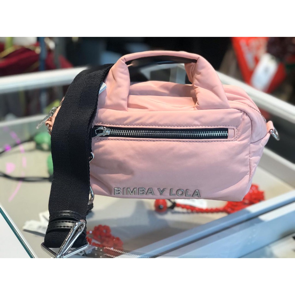 Ready Stock Bimba Y Lola tas selempang crossbody bag authentic pink padded square with handle small