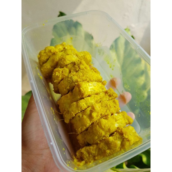 

Tempe Ungkep (siap di goreng)