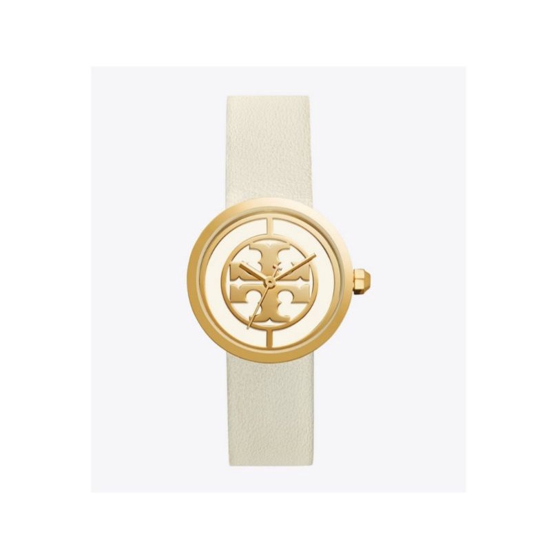 Jam Tory Burch Reva White Leather Watch TBW4023 Original