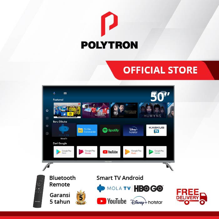 Polytron Smart Tv Android 50 Inch Pld 50as8858 G Shopee Indonesia