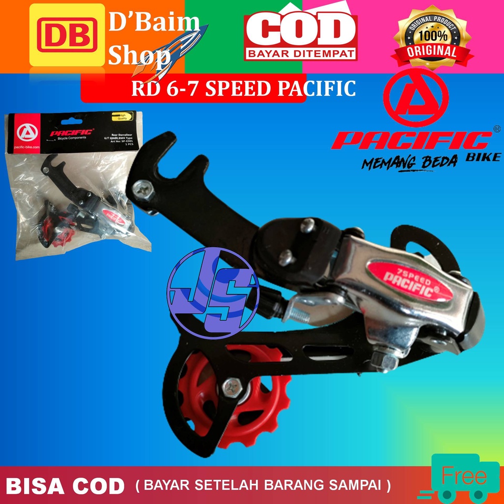 LETTER S OPERAN GIGI SEPEDA Pacific RD Rear derailleur MTB Lipat 6/7 speed SP-E301