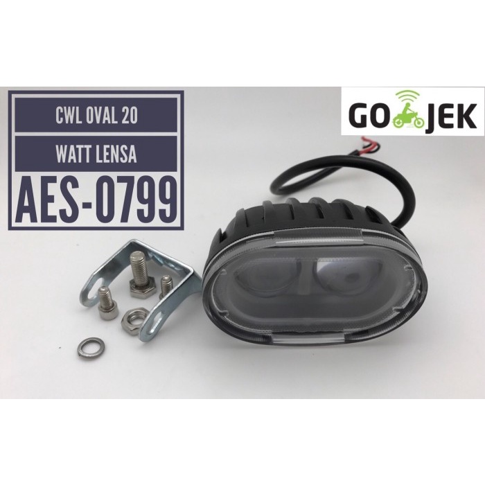 BAROKAH GAMIS lampu led cree fokus terang 20 watt 2 mata owl eye aluminium case 12 v