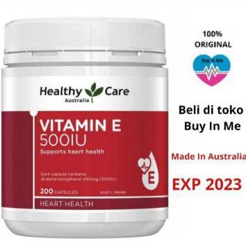 Healthy Care Vitamin E 500iu - 200 Capsules