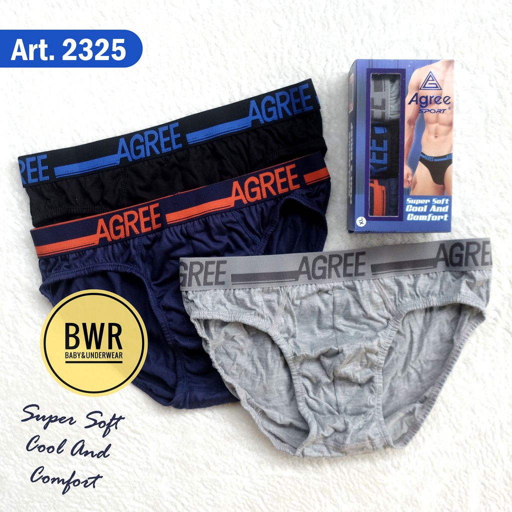 [ 3pc ] AGREE | CD AGREE 2317 2321 2322 2323 2325 2326 2328 2330 / Celana Dalam Pria Agree Sport / CD Boxer Agree Terlaris