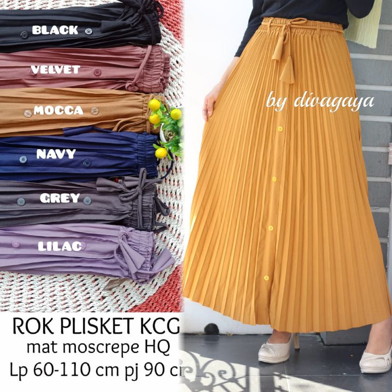 ROK PLISKET PREMIUM HQ PAKE KANCING TERBARU