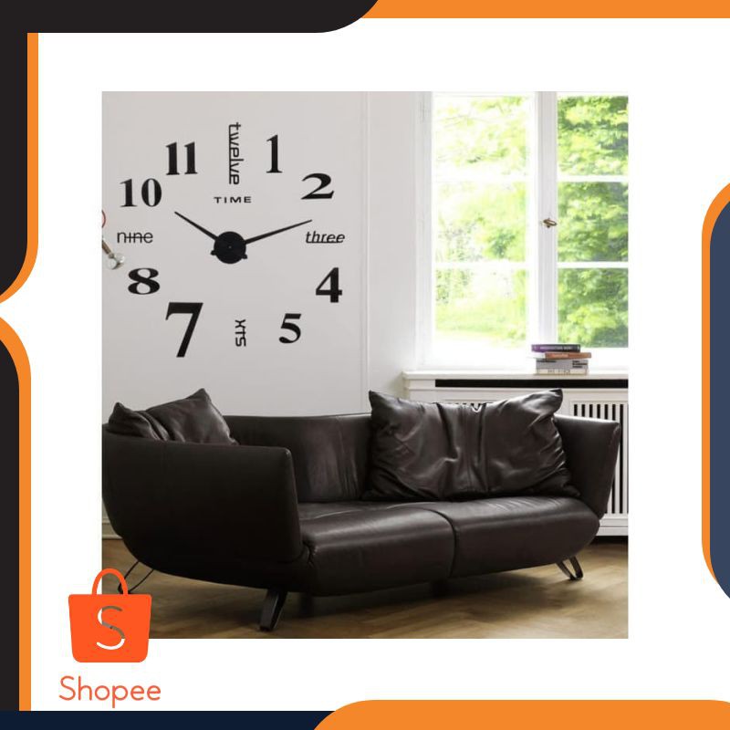 Murah Jam Dinding Besar Raksasa 3D / Jam Dinding Karakter / Jam Dinding Vintage / Jam Dinding