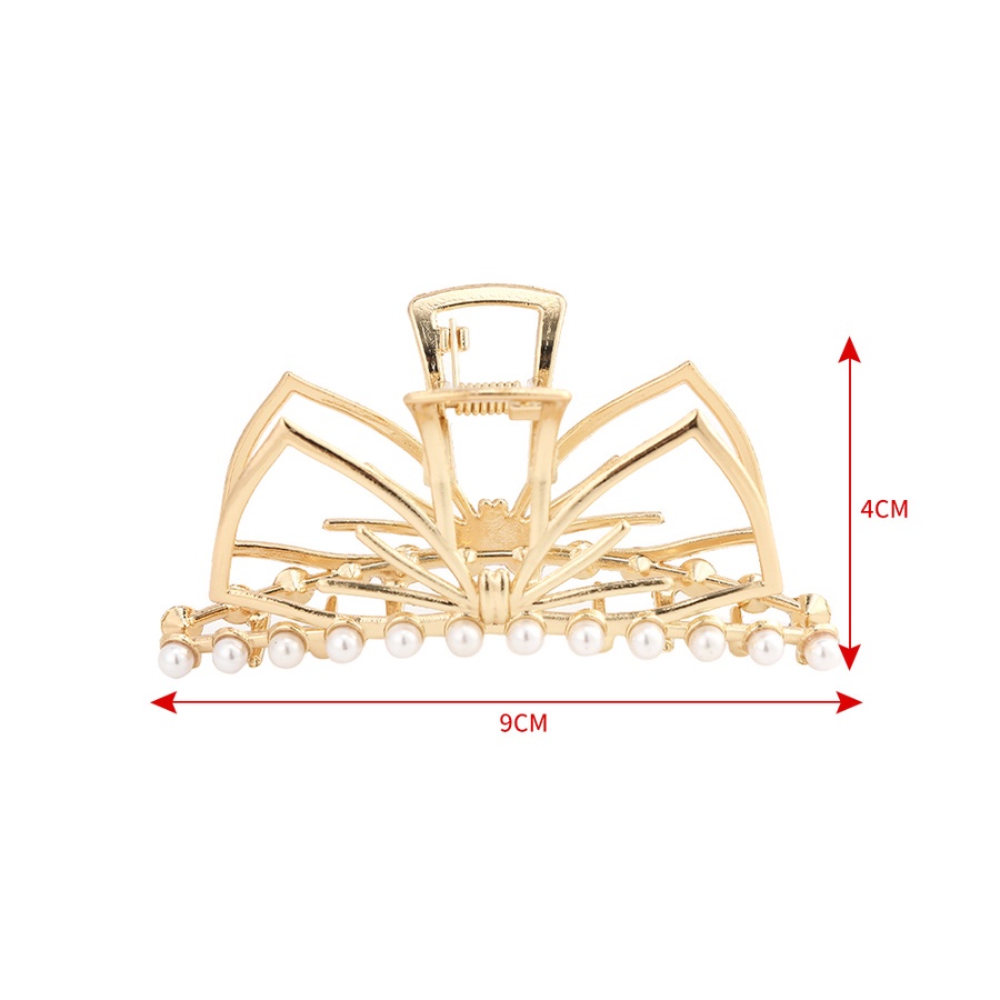 Jepit Rambut Bahan Alloy Warna Emas Aksen Mutiara Gaya Korea Untuk Wanita
