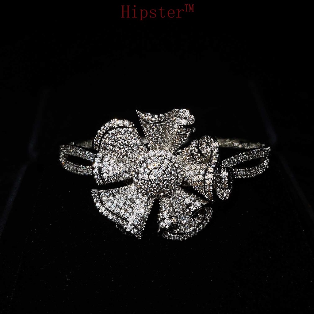 New Hot Sale Fashion Shining Design Micro-Inlaid Full Diamond Bracelet &amp; Ring Set