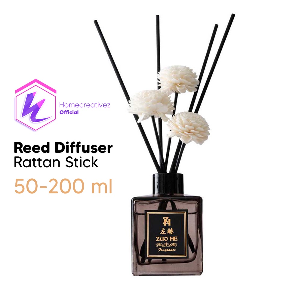 [HOME CREATIVE] Reed Diffuser Rattan Stick Stik Pengharum Ruangan Pengharum Mobil Pewangi Ruangan Segar Parfum Ruangan Aromaterapi Diffuser Humidifier / Parfum 50ml