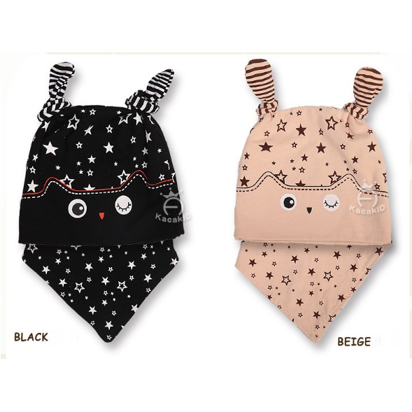 Topi kupluk anak bayi baby hat karakter hangat unisex lucu - ACG100